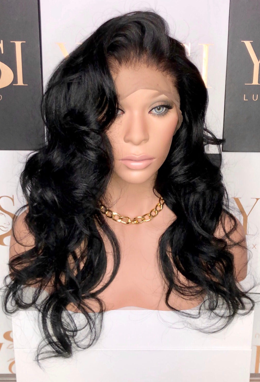 Yhasi Hair 22 inch Full Lace Wig Natural Brown FESHFEN 22 Long Brown Body Wavy Full Wig | Natural Looking  main image 3